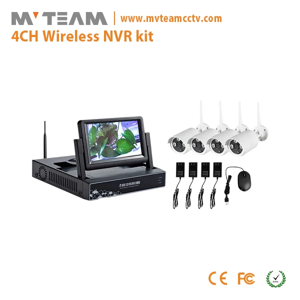 4路无线摄像头套件内置7“英寸的液晶显示屏（MVT-K04）