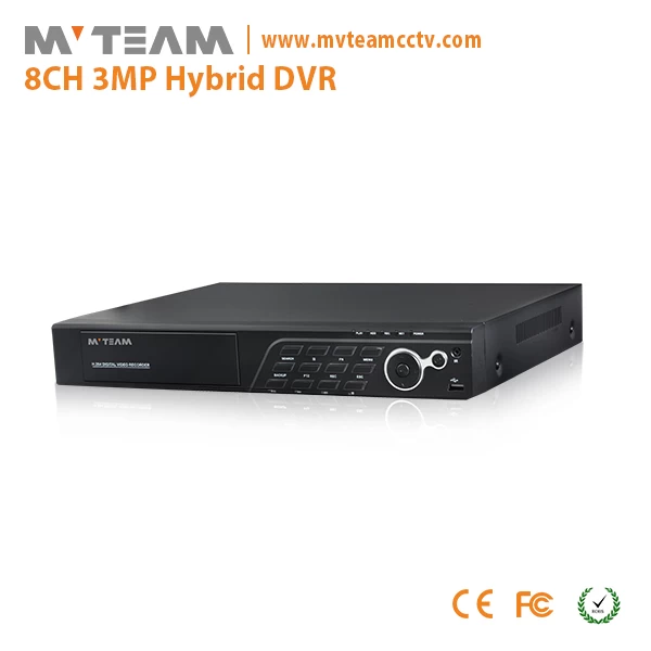 AHD TVI CVI IP CVBS Hybrid 3MP 8CH DVR Recorder for Security Cameras(6508H300)