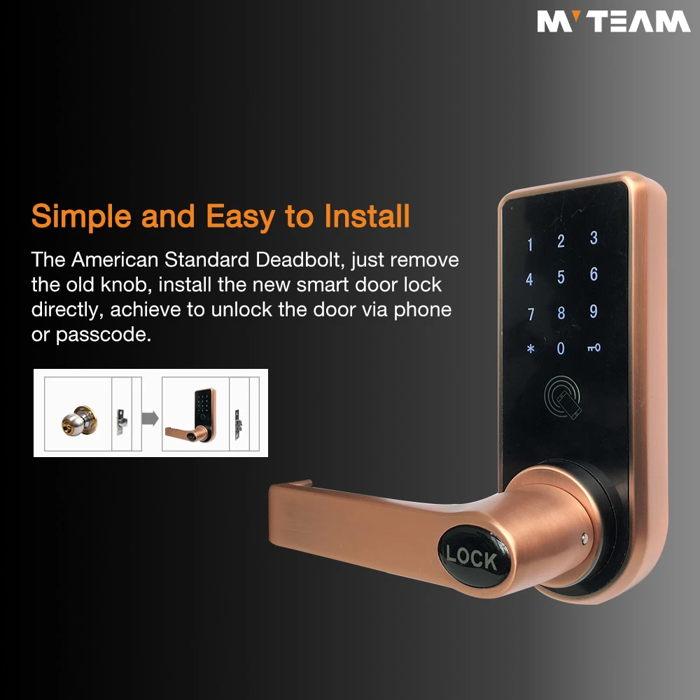 American Standard Door Lock Phone Controlled Bluetooth APP SMS WiFi Electronic Security Keyless Digital Smart Door Lock