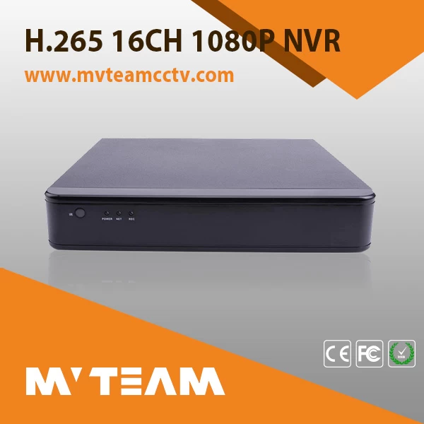 China NVR Produttore Prezzo 16CH 1080P 2MP H.265 NVR con uscita HDMI 2K