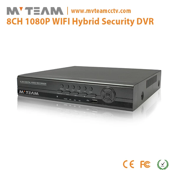 MVTEAM 2mp ahd camera Dvr, NVR, 8 channel CCTV hybrid DVR video recorder AH6208H80H