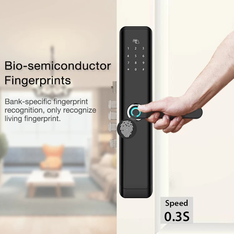 Новый Дизайн Бесконтактного ПРИЛОЖЕНИЯ Wi-Fi Bluetooth Control Smart Lock Для Двери Отпечатков Пальцев Главная Квартира Замки С Tuya Или TTLock APP