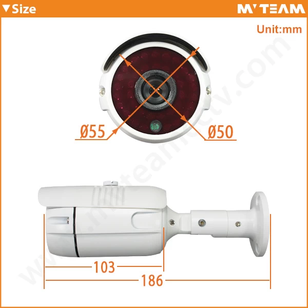 Outdoor 6mm Lens POE IP Camera Low Light CCTV Security Camera MVT-M1780S