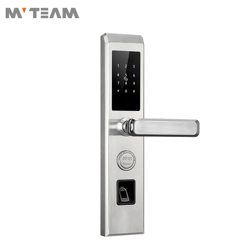 家庭旅馆的电话门锁公寓指纹无钥匙进入门锁与蓝牙启用，自动锁，备用电池