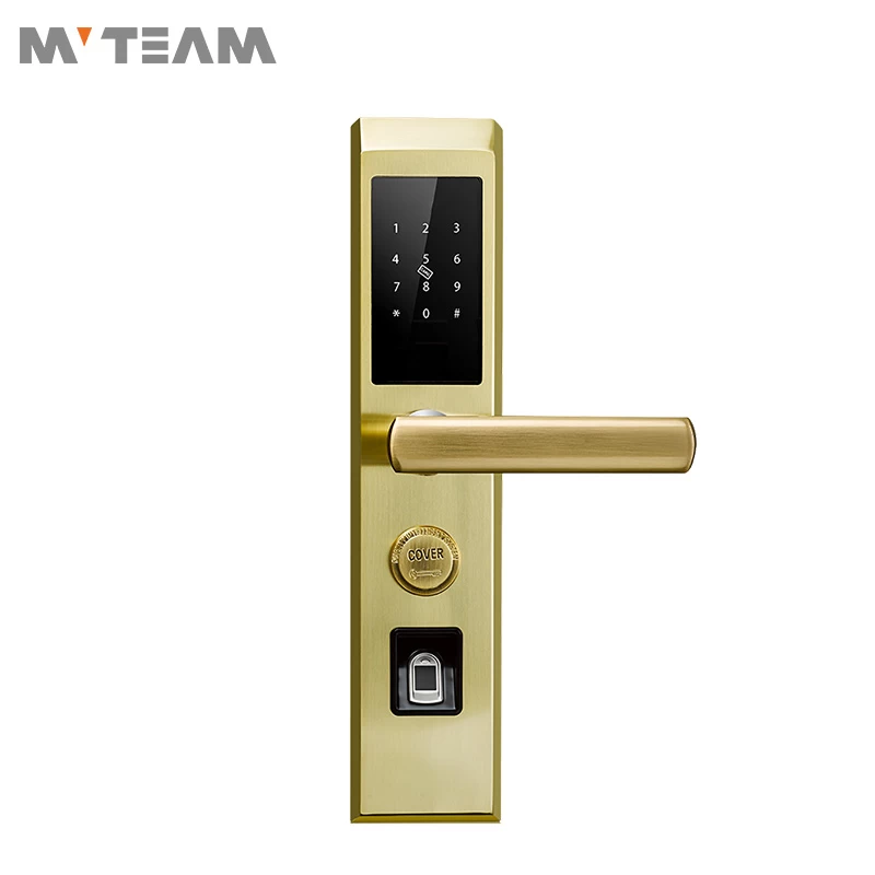 家庭安全的遥控门锁指纹识别房子前门锁