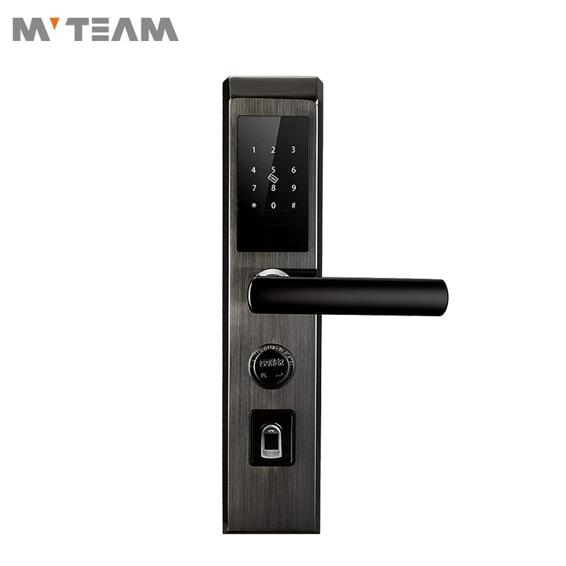 家庭安全的遥控门锁指纹识别房子前门锁