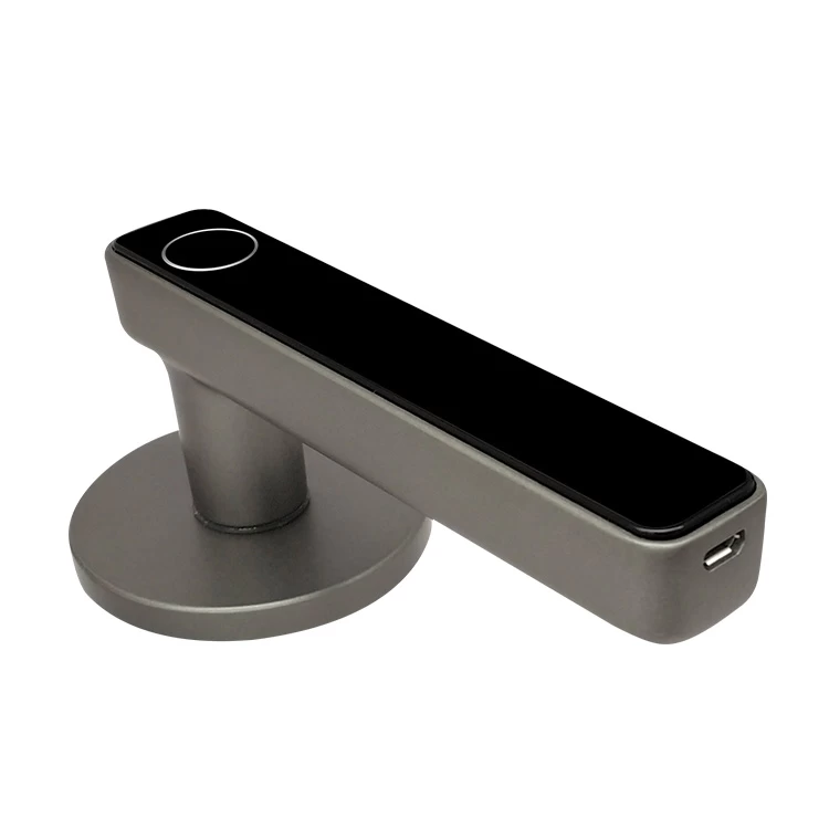 Simple Design And Easy Install Smart Door Handle Lock Chargeable Biometric Fingerprint Lock With Small Body