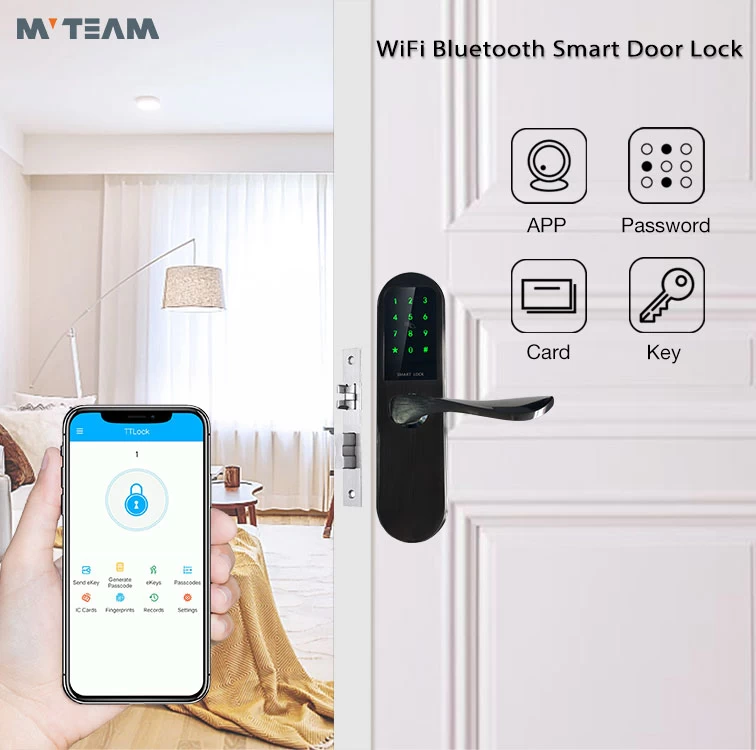 Smart Door Lock System Keyless Digit NFC WiFi APP Bluetooth Door Lock For Home Apart Hotel