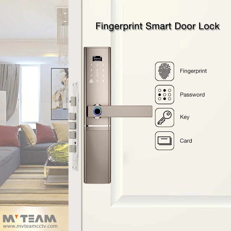 Tuya智能锁WiFi电话控制无钥匙APP代码卡指纹智能门锁，适用于家庭，办公室，酒店，Airbnb，别墅