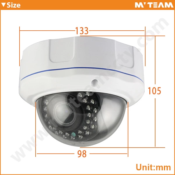 Vandal-Proof IK10 Dome Security Camera Hybrid AHD CVI 5MP TVI Cameras MVT-AH26S