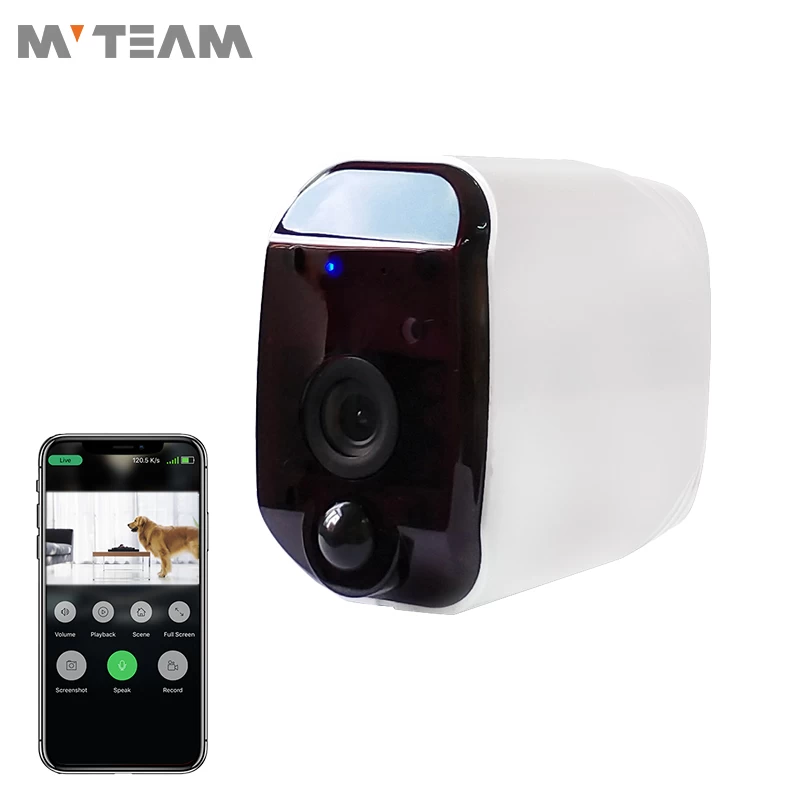 无线迷你电池WiFi摄像机用于家庭，办公室，宠物，别墅的户外防水智能IP安全摄像机