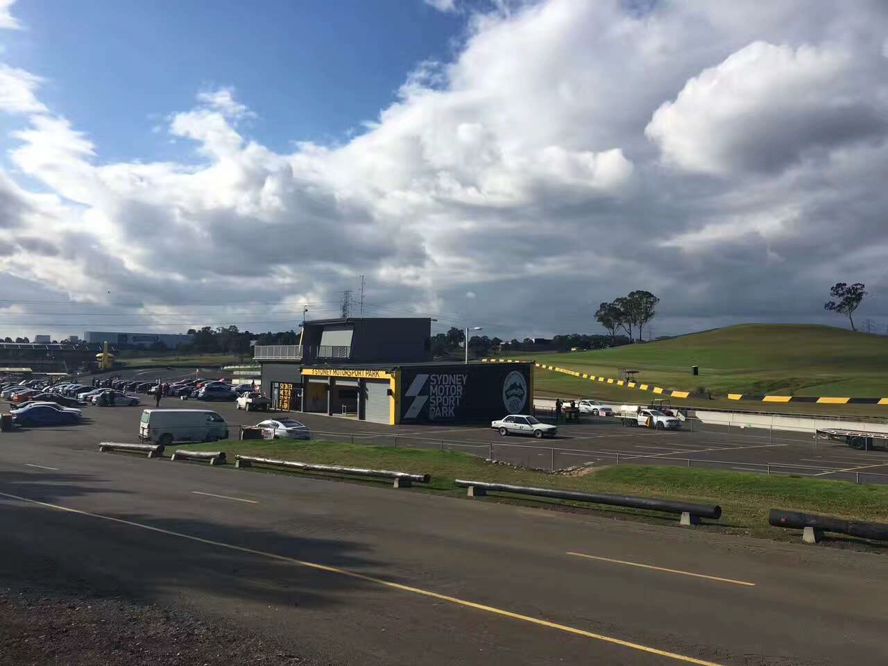 Cars Racing During Hurricane VisitingTrip In Sydney Motorsport Park