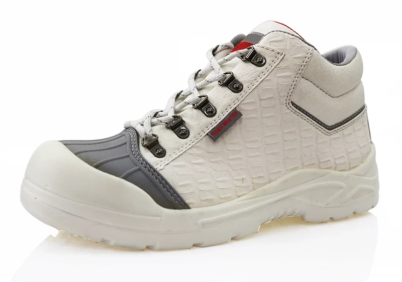 0140 High tornozelo indústria de alimentos sapatos de segurança branca