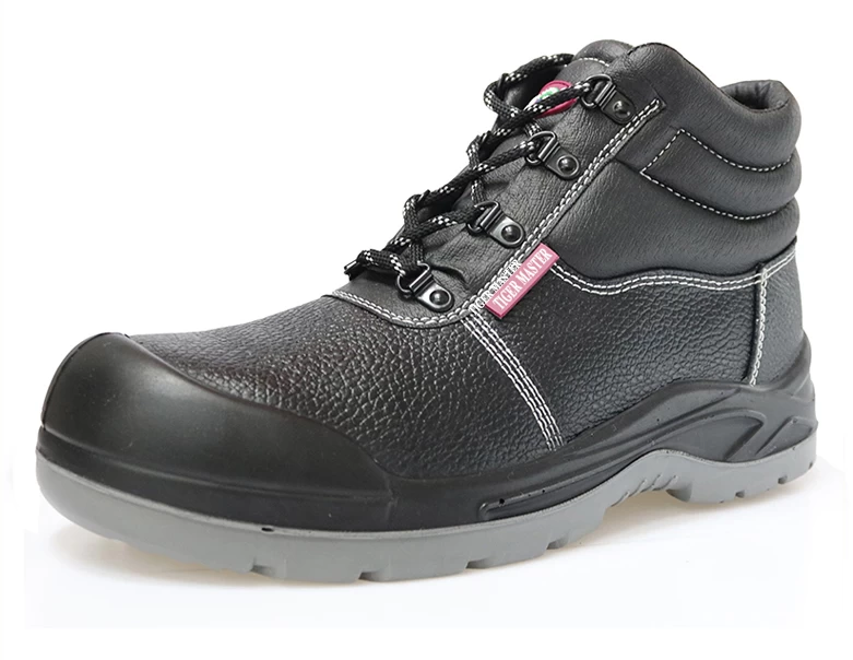 01401 alto tobillo cuero minería zapatos de seguridad para hombres