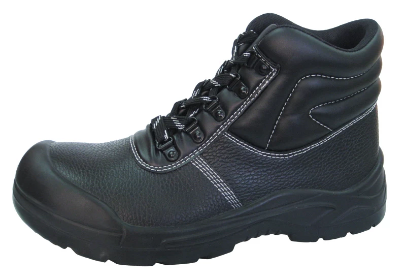 0145 bufflao leather PU injection safety work shoes