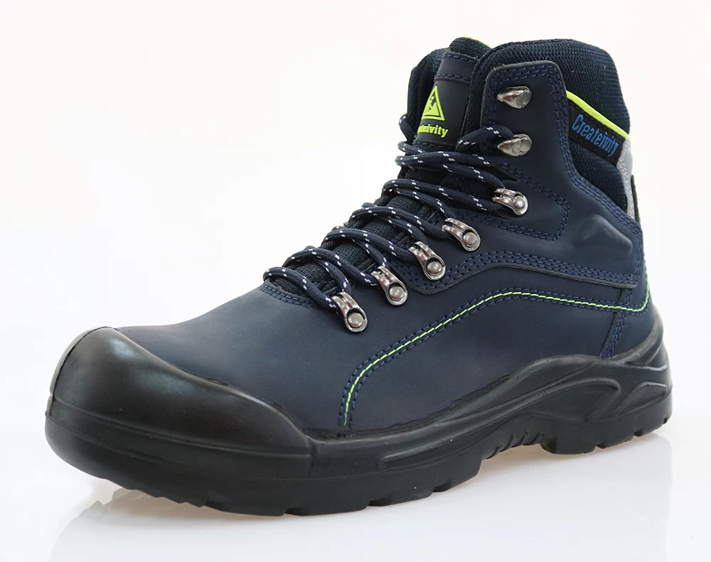 0147 genuine leather PU injection working safety shoes boots