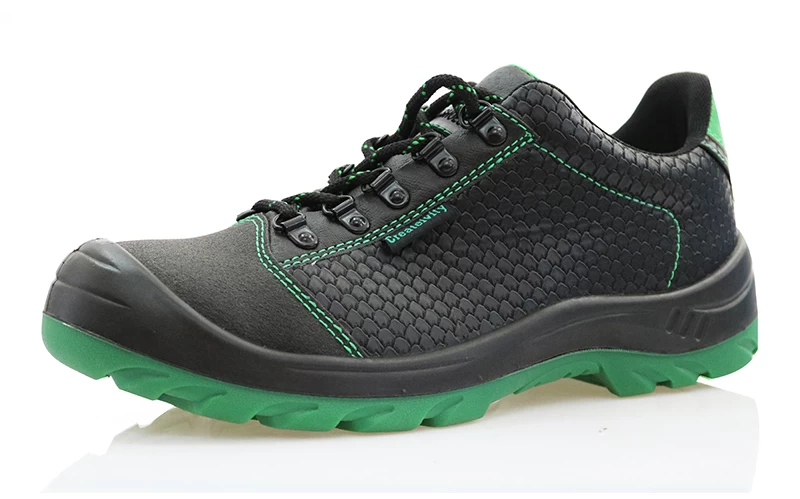 0180-1 低踝黑色超细纤维皮革工作安全鞋