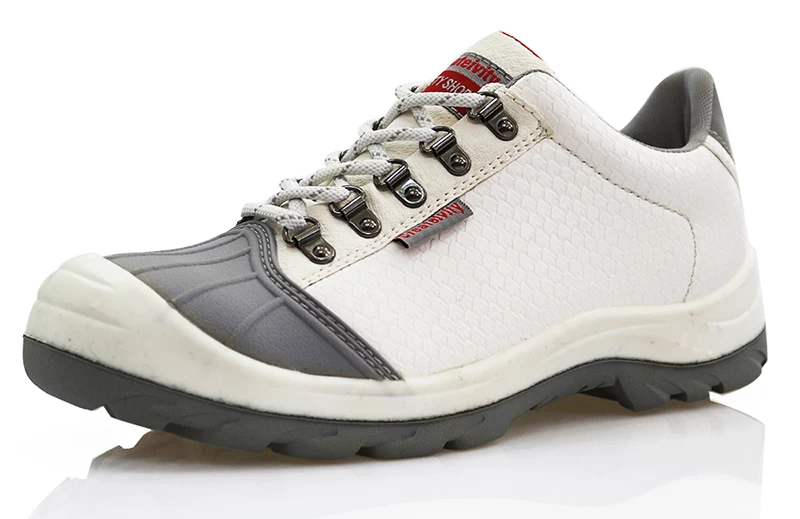 indústria de alimentos 0182 baixa sapatos de segurança branco do tornozelo