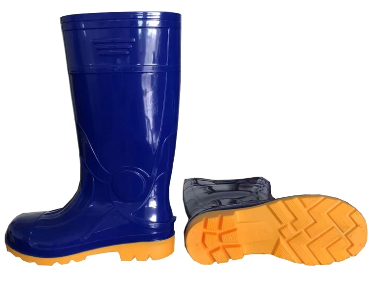 107-2 oil resistant waterproof steel toe pvc work boots