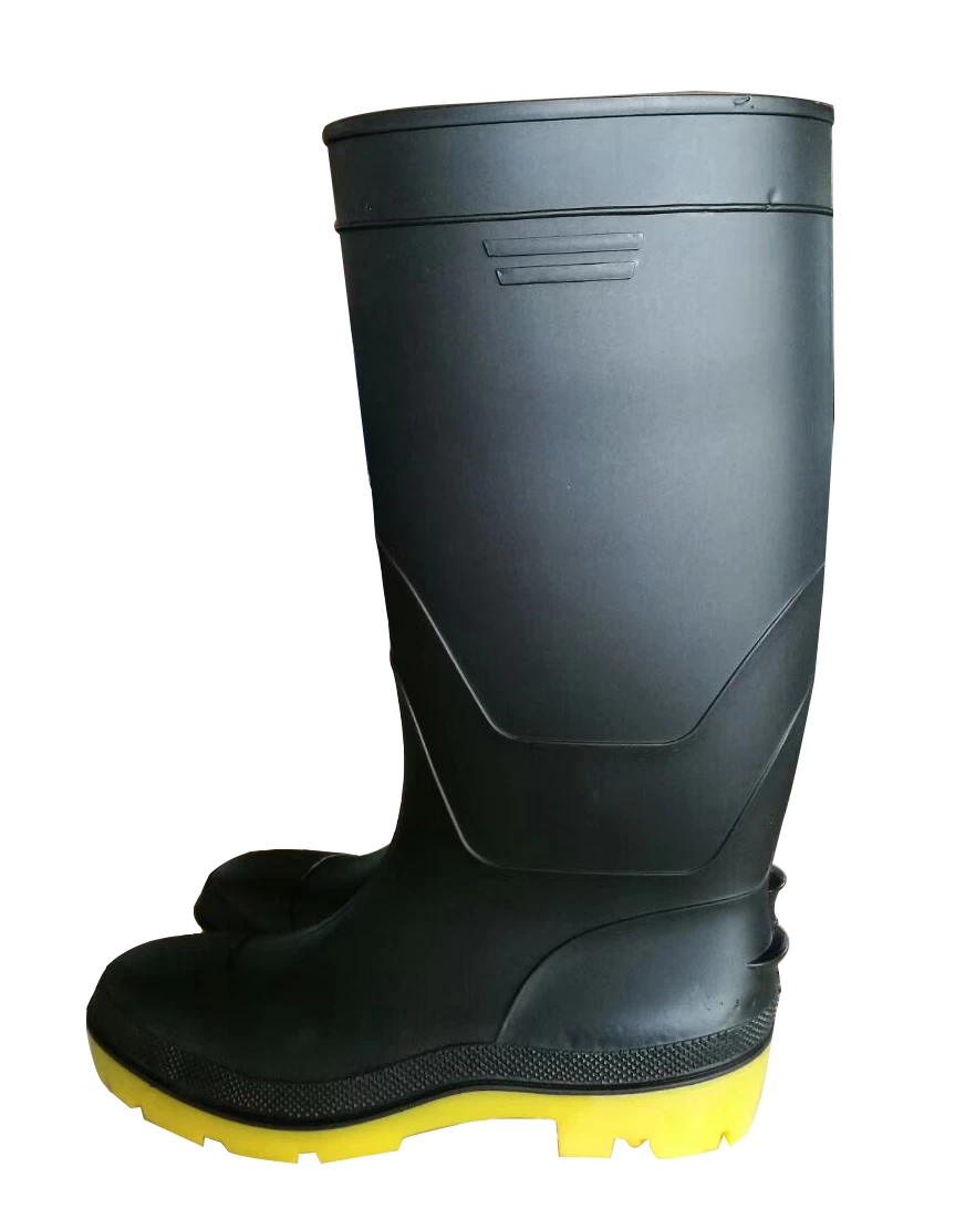 Botas de lluvia de seguridad con punta de acero negro 109-B