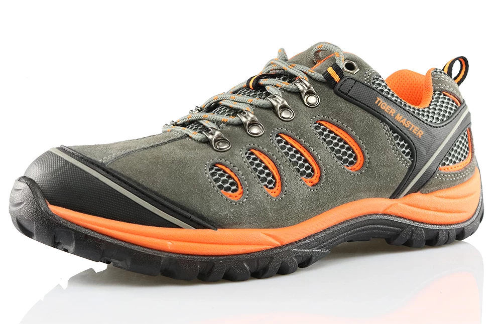 BTA002 PU の注入の流行および通気性のスポーツのハイキングの安全男性の靴