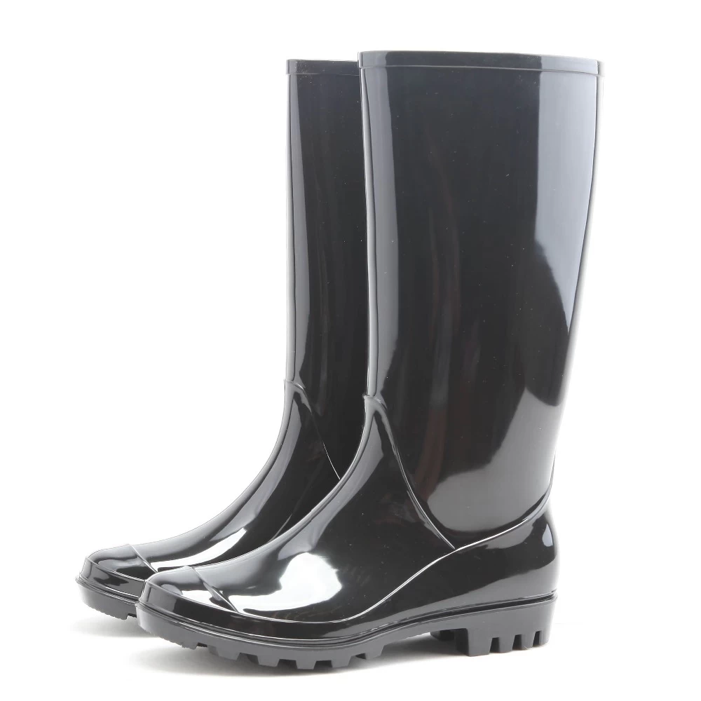 202-1 light weight black cheap rain boots for lady