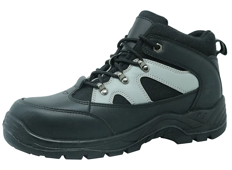 336 new style black leather miller steel toe safety shoes