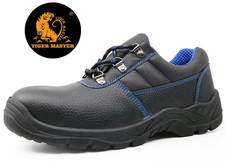 5072 zapatos de trabajo con puntera baja de acero negro antideslizante y antideslizantes.