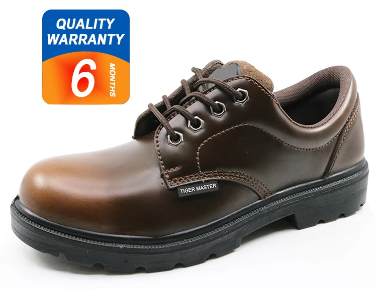 6004 Chaussures de sécurité de haute qualité à bout renforcé en cuir lisse
