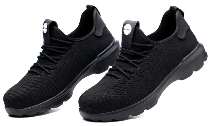 701 negro punta de acero ligero previene pinchazos cómodos zapatos de seguridad deportivos para hombres