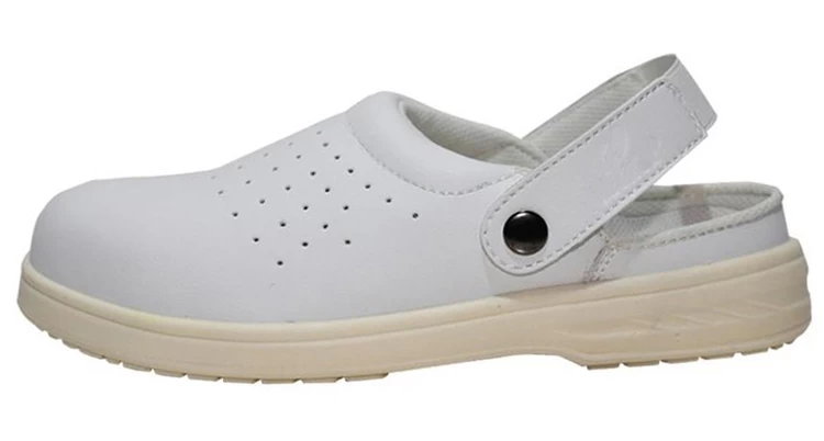 7020 microfiber leather white chef kitchen summer safety shoes