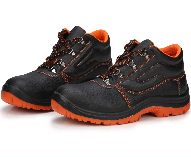 Artificial leather steel toe industrial safety shoes