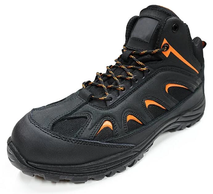 BTA040 Anti slip nubuck leather metal free sport hiking safety shoes composite toe