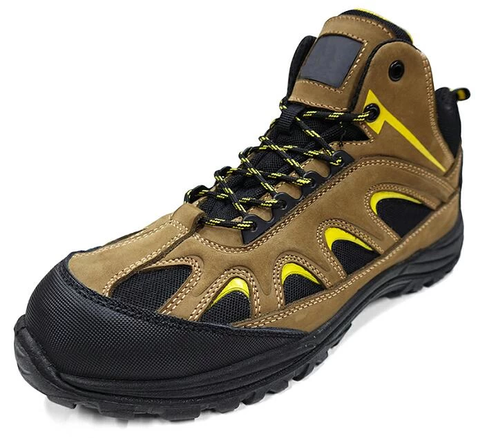 BTA043 Nubuck leather metal free fiberglass toe cap men hiking safety boots