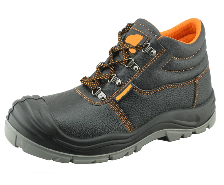 Big toe action leather PU sole construction safety shoes