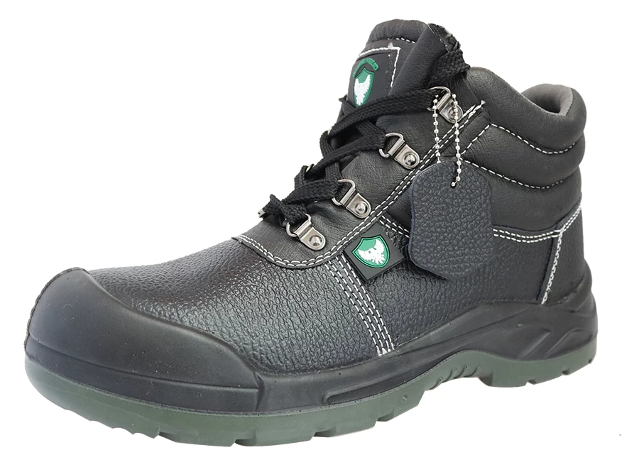 Leather upper PU sole steel toe industrial safety shoes
