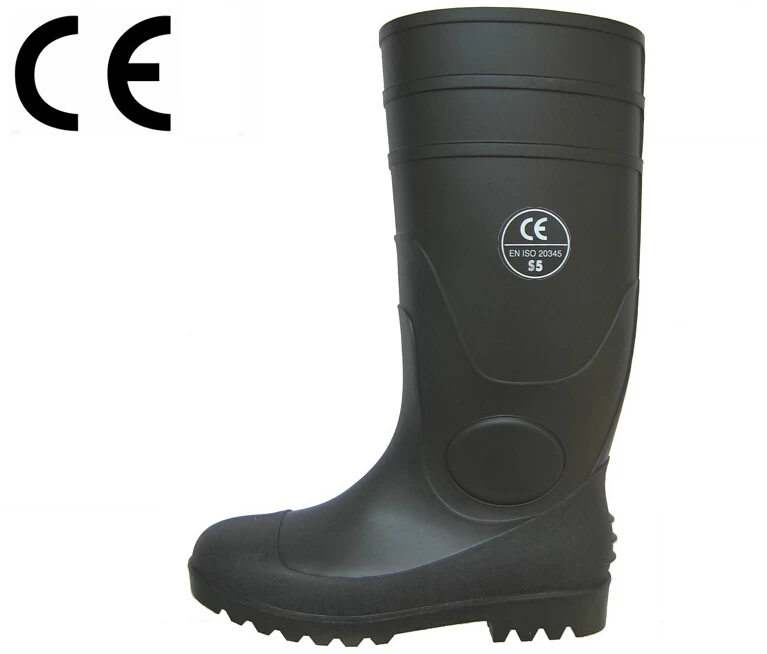 CE EN ISO 20345 S5 botas de lluvia de PVC estándar