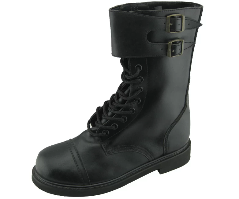 Corrected leather rubber sole durable goodyear military army boots