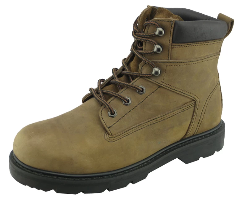 Crazy horse leather goodyear safety boots shoes
