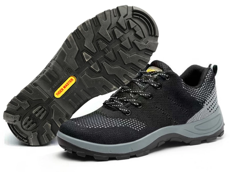 DTA015 الأسود موضة أحذية السلامة الرياضية مع الصلب اصبع القدم كاب