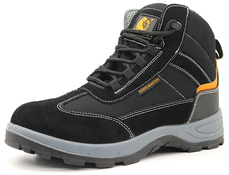 DTA031B Anti slip suede leather puncture proof breathable sport safety boot steel toe