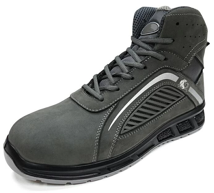ETPU37 Anti slip composite toe non metallic genuine leather safety boots for men