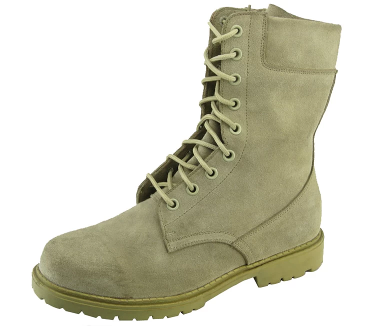 Full suede leather rubber sole Vulcanized construction army desert boots