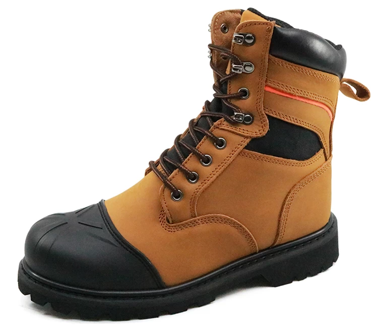 GY015 oil slip resistant nubuck leather goodyear welted safety boots