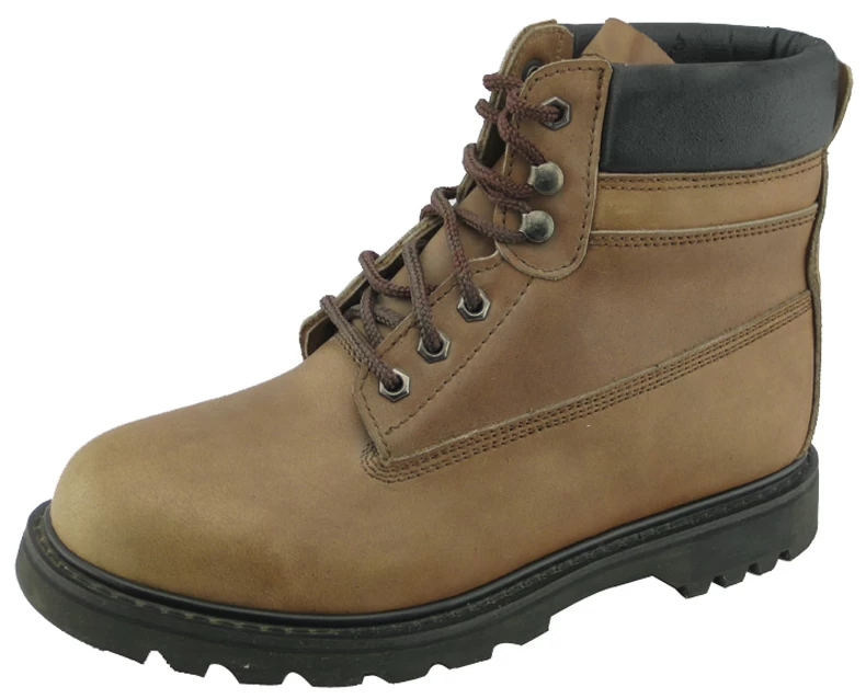 Genuine leather goodyear safety boots