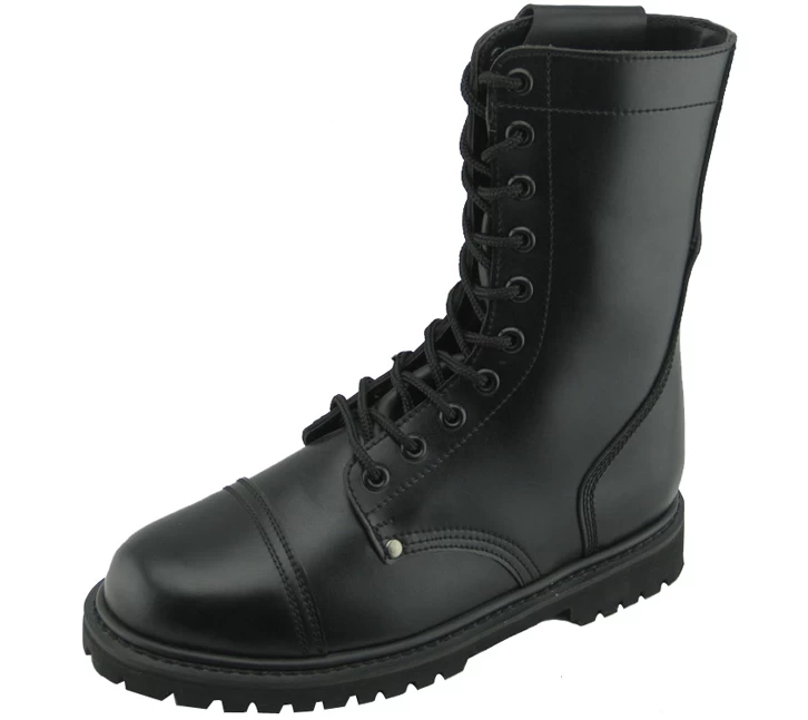 Genuine leather goodyear welted military boots