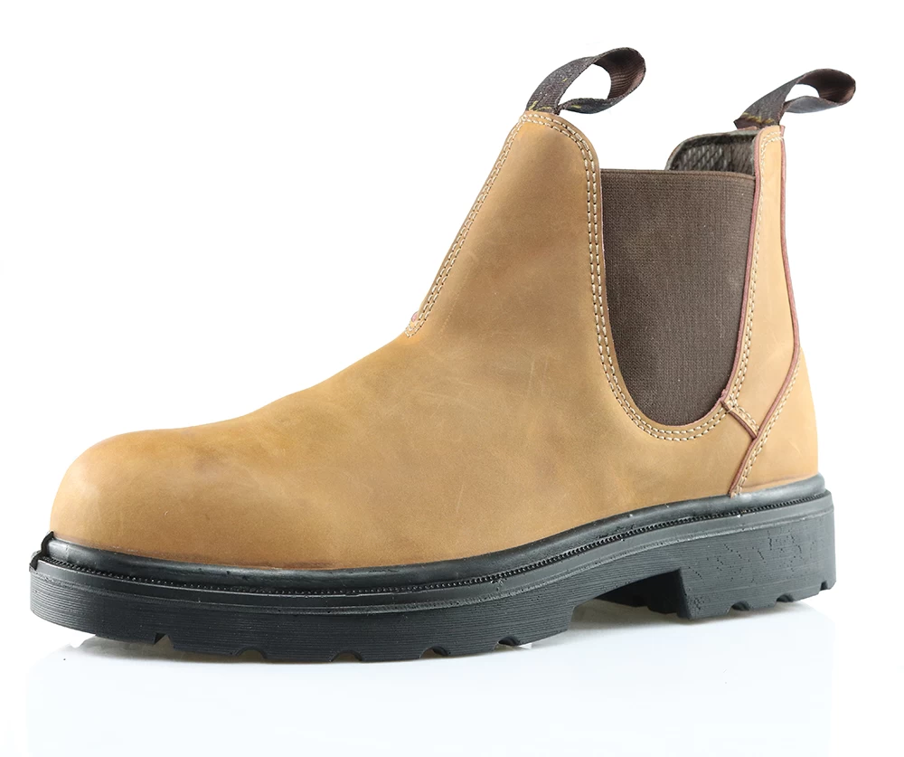 HA1009 nubuck leather fashionable work boots with elastic gore