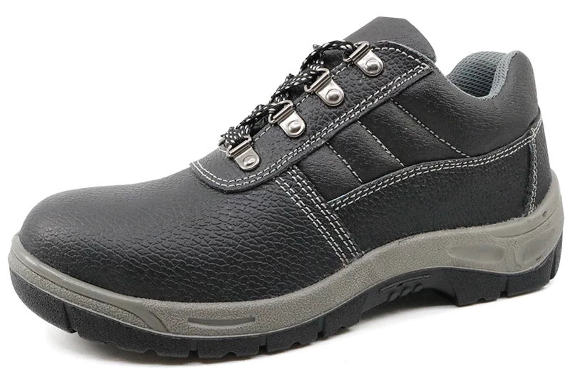 HS1050 블랙 가죽 미끄럼 방지 강철 발가락 안전 신발 방글라데시