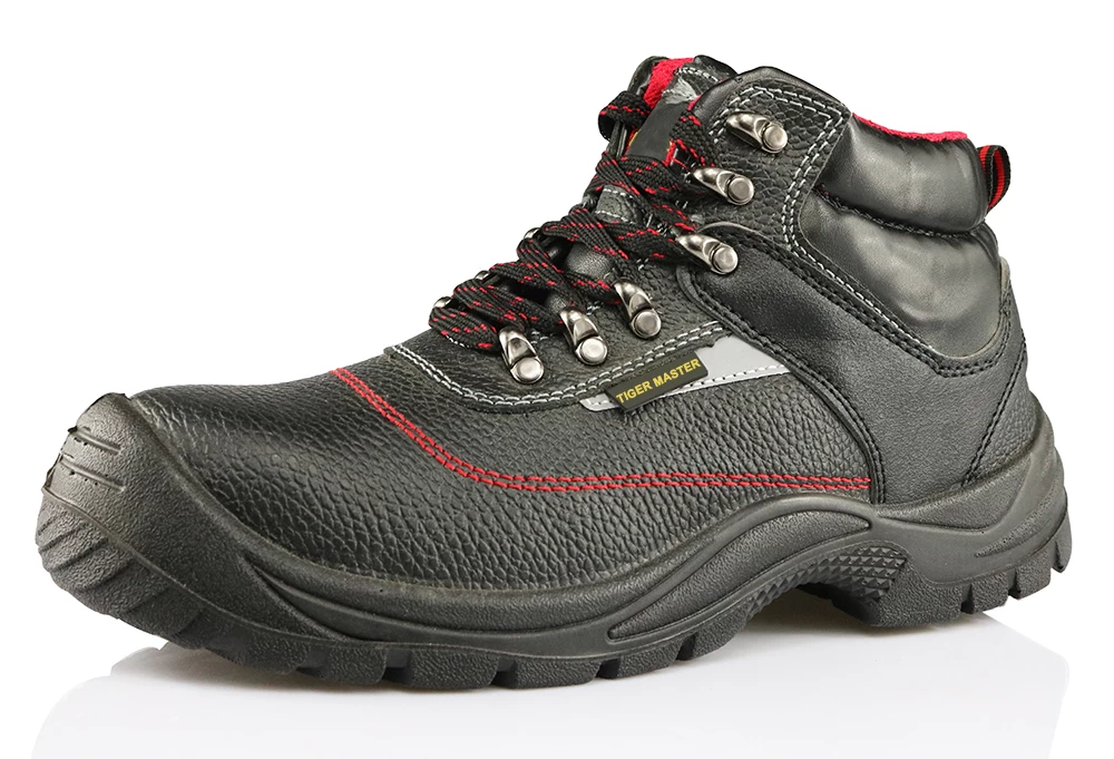 HS3012 cuero superior PU suela de acero Toe zapatos de trabajo
