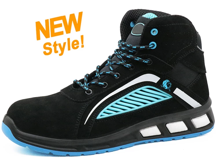 High ankle fiberglass toe cap kevlar metal free sport safety shoes